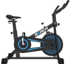 Reach Apollo Spin Bike | 6.5 Kg Flywheel | Adjustable Resistance & LCD Monitor Upright Stationary Exercise Bike(Black, Blue)